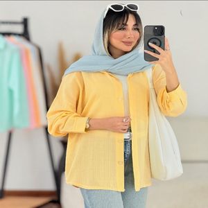 خرید اینترنتی قیمت شومیز حلقه استین طرح مردانه ساده کد 1055