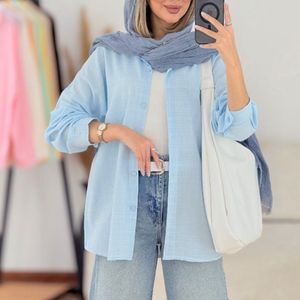خرید اینترنتی قیمت شومیز حلقه استین طرح مردانه ساده کد 1055
