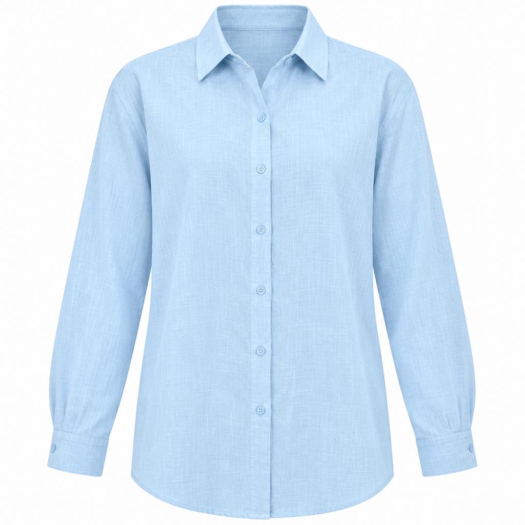 خرید اینترنتی قیمت شومیز حلقه استین طرح مردانه ساده کد 1055