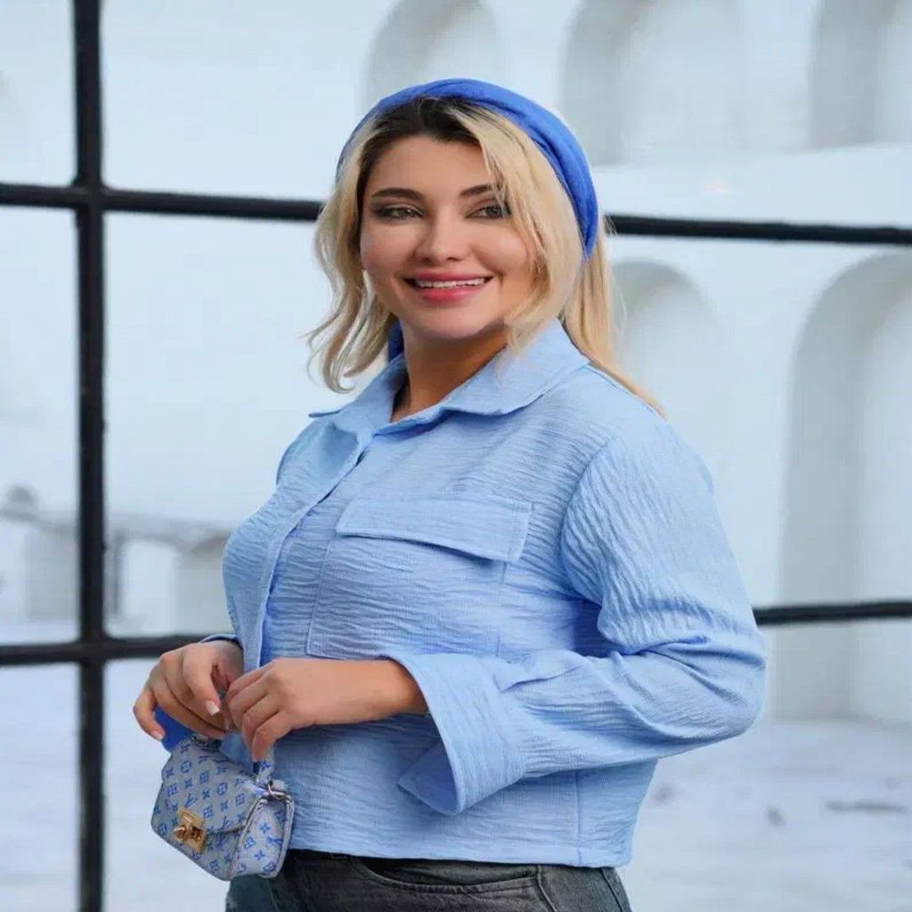 خرید اینترنتی قیمت شومیز حلقه استین طرح مردانه ساده کد 1055