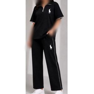 پلوشرت و شلوار بغل مغزی نیم زیپ polo