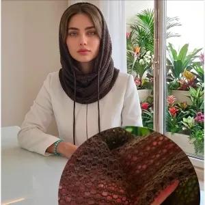 شال رینگی پاییزی بند دار مشکی سرمه ای قهوه ای سایز 50 در 80 سانتیمتر