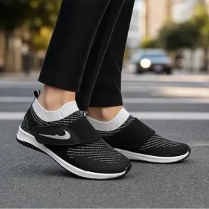 خرید اینترنتی قیمت کفش جورابی زنانه نایک چسبی بافت سه رنگ پیاده روی روزمره