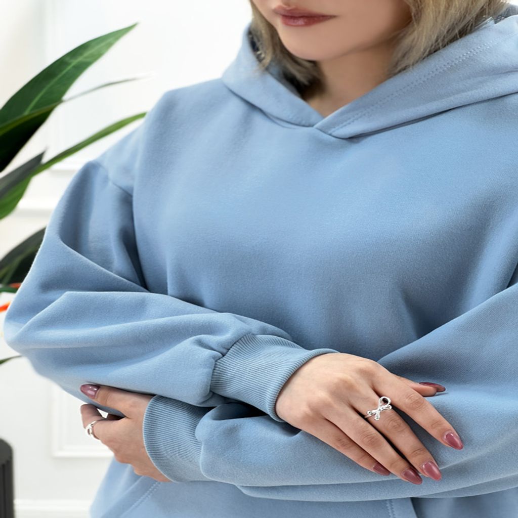 خرید اینترنتی قیمت هودی ساده دورس زنانه تو کرکی کلاهدار