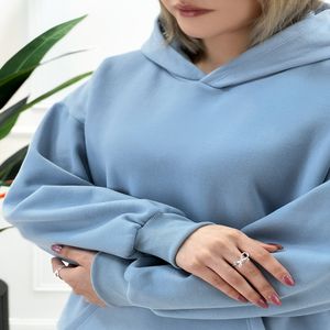 خرید اینترنتی قیمت هودی ساده دورس زنانه تو کرکی کلاهدار