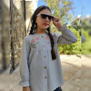 خرید اینترنتی قیمت شومیز دخترانه راه راه