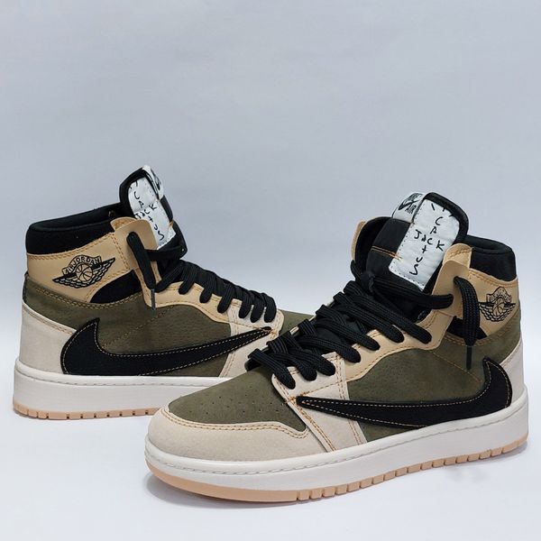کتانی ساقدار نایک جردن تراویس کرم سبز سدری Nike Jordan Travis