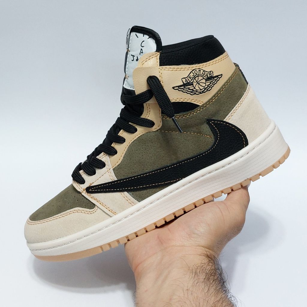 خرید انلاین کتانی ساقدار نایک جردن تراویس کرم سبز سدری Nike Jordan Travis