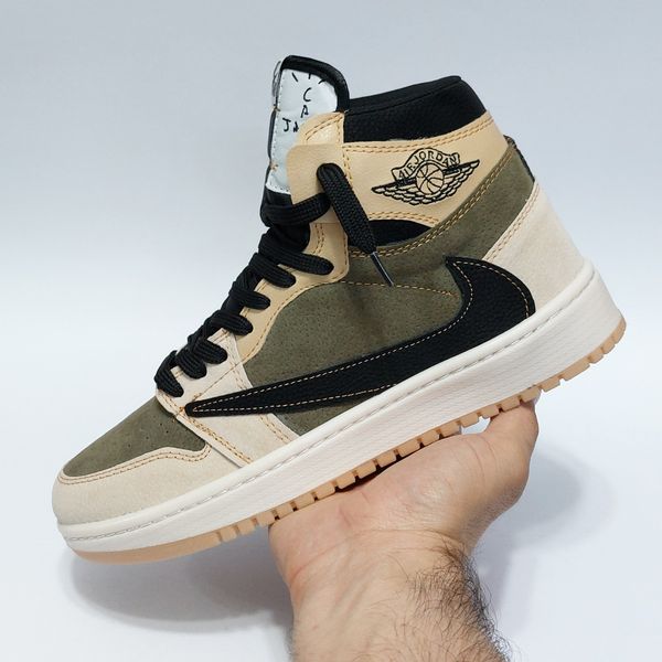 کتانی ساقدار نایک جردن تراویس کرم سبز سدری Nike Jordan Travis