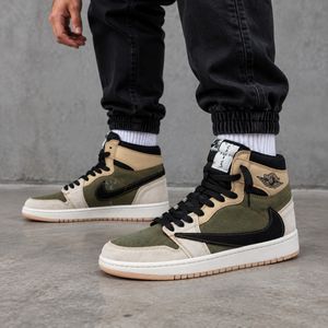 فروش اینترنتی کتانی ساقدار نایک جردن تراویس کرم سبز سدری Nike Jordan Travis