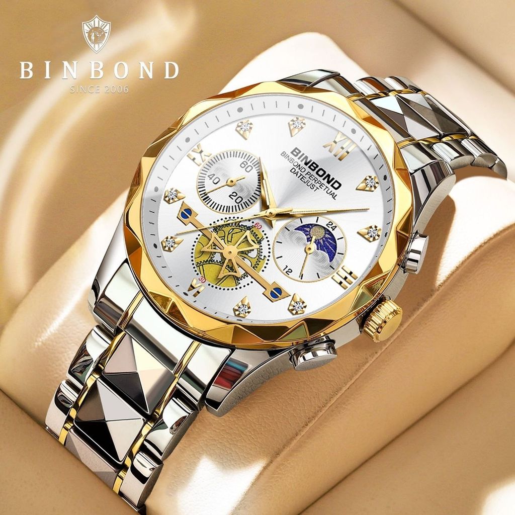 خرید انلاین ساعت مردانه بین باند binbond بینبند کرنوگراف با مون استار