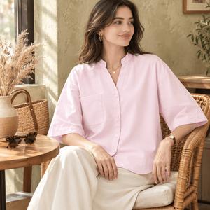 خرید اینترنتی قیمت شومیز یقه هفت اخوندی کد 1072