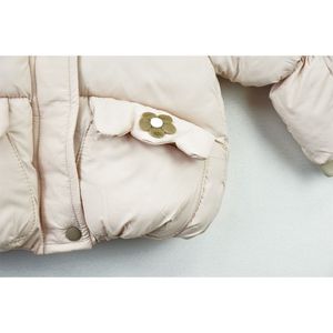 خرید اینترنتی قیمت کاپشن پفکی دخترانه گل دار صدفی کد 11906
