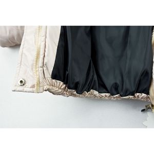 خرید اینترنتی قیمت کاپشن پفکی دخترانه گل دار صدفی کد 11906