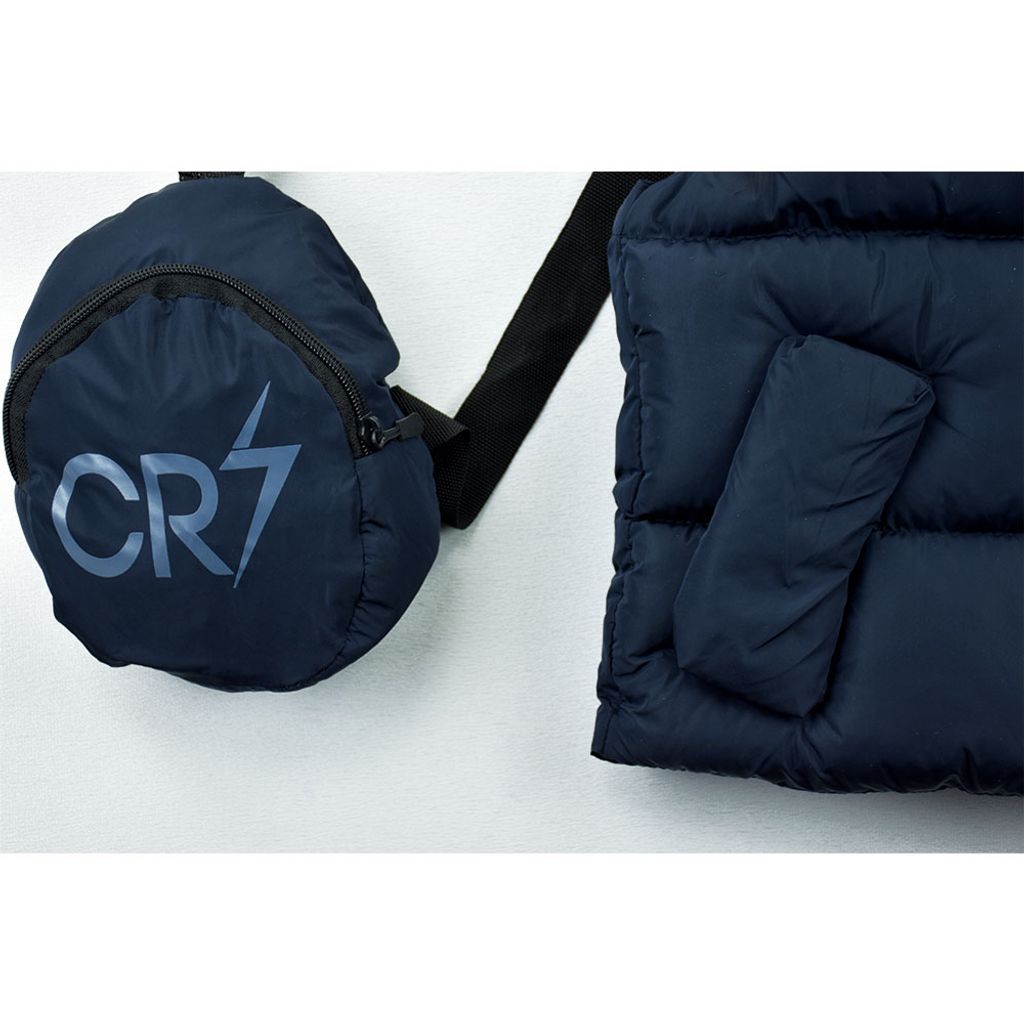 خرید اینترنتی قیمت پافر کیفدار پسرانه CR7 سورمه ای کد 11908