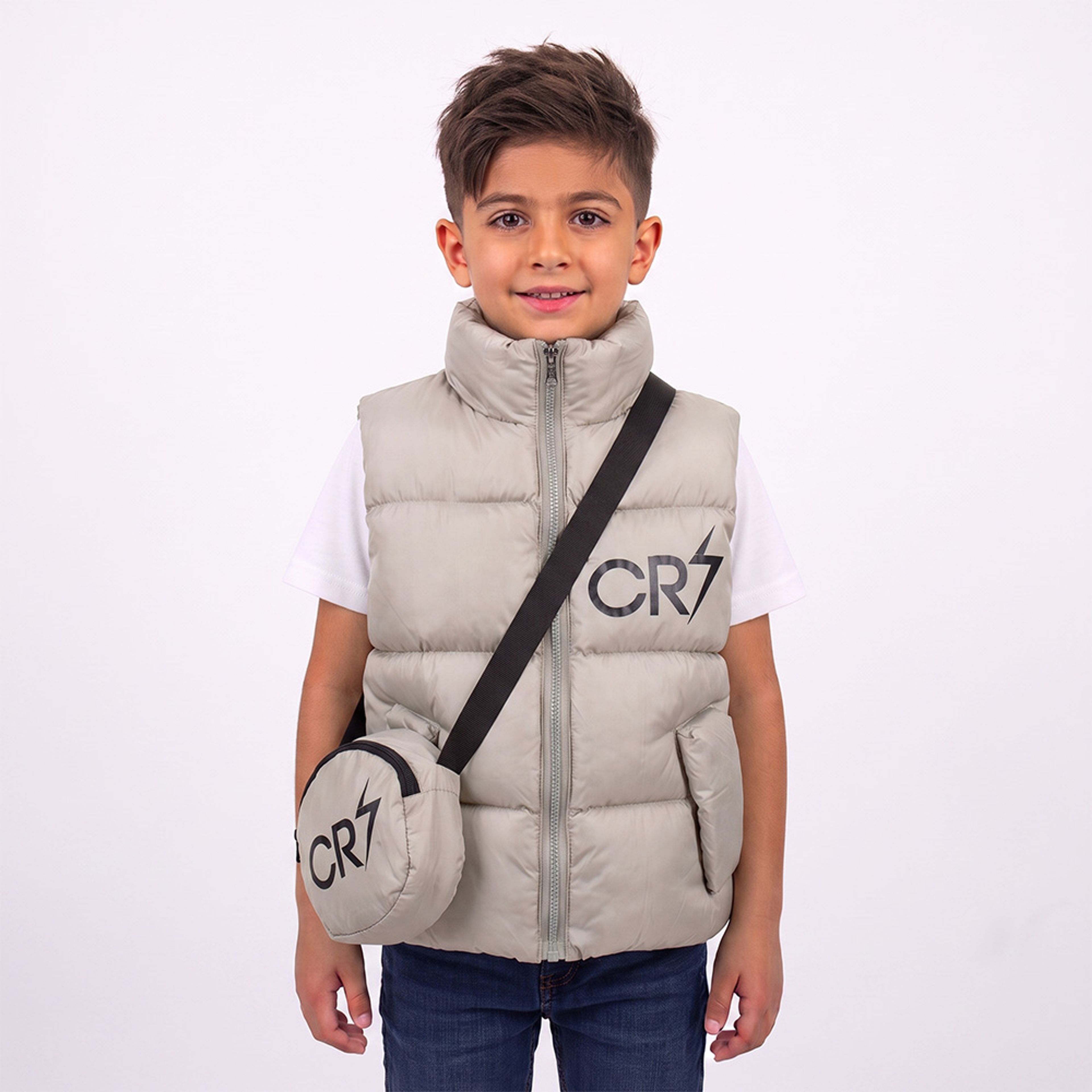 خرید اینترنتی قیمت پافر کیفدار پسرانه CR7 استخوانی کد 11908