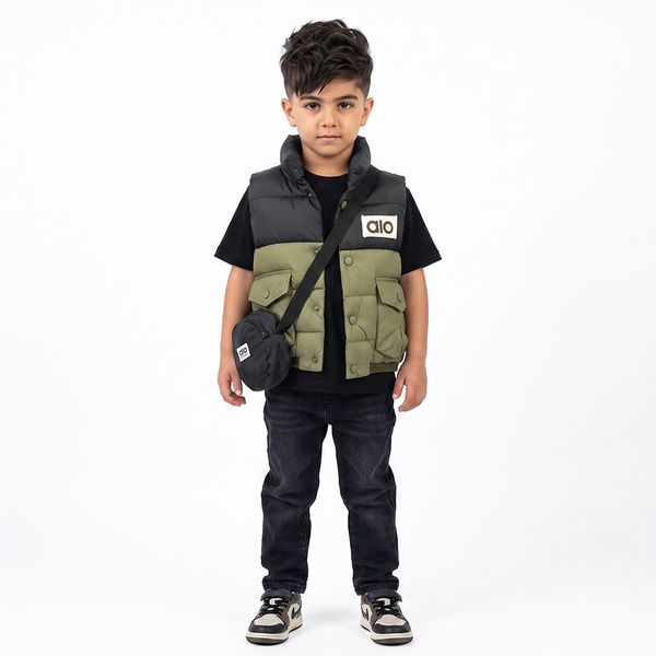 پافر پسرانه ALO کیفدار مشکی کد 11907