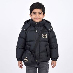 کاپشن باکسی پفکی پسرانه مشکی کد 11895