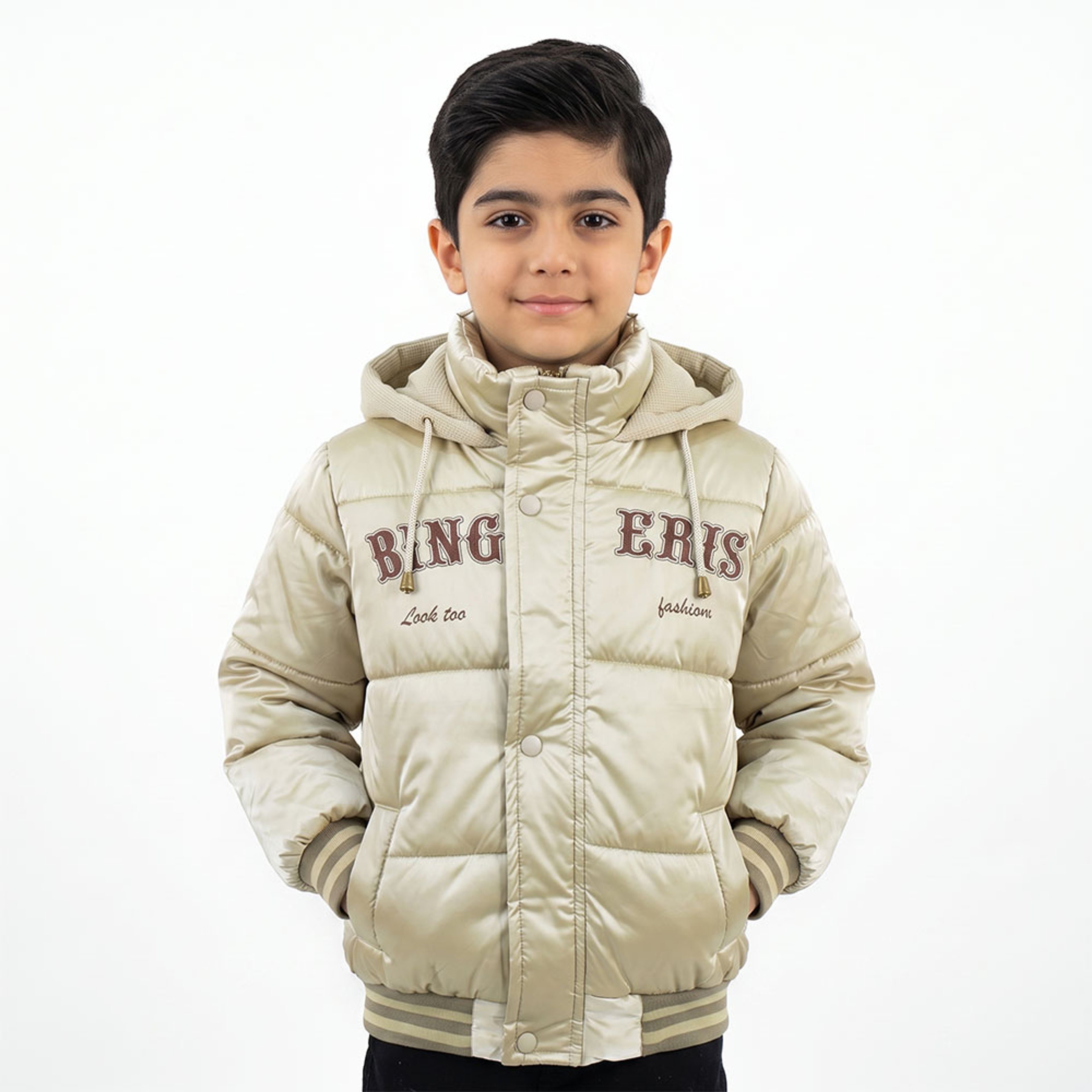 خرید اینترنتی قیمت کاپشن سیلیکونی پسرانه BING صدفی کد 11905