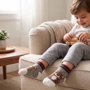 خرید اینترنتی قیمت جوراب پسرانه خرسی گوچی کد 10365
