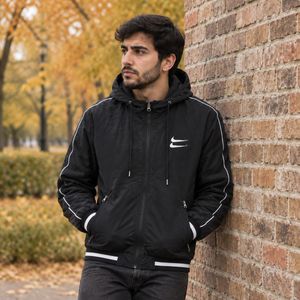 کاپشن دو نایک مشکی مردانه مدل Sina