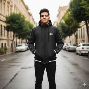 خرید آنلاین کاپشن دو نایک مشکی مردانه مدل Sina