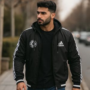 قیمت ارزان کاپشن مردانه مشکی آدیداس مدل Kameron