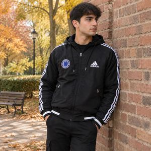 قیمت ارزان کاپشن مردانه مشکی آدیداس مدل Kameron