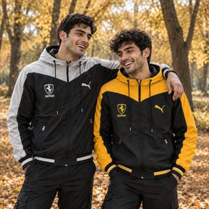 خرید آنلاین کاپشن مشکی طوسی مردانه مدل Ferrari