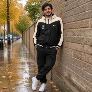 کاپشن مشکی زرد مردانه مدل Ferrari