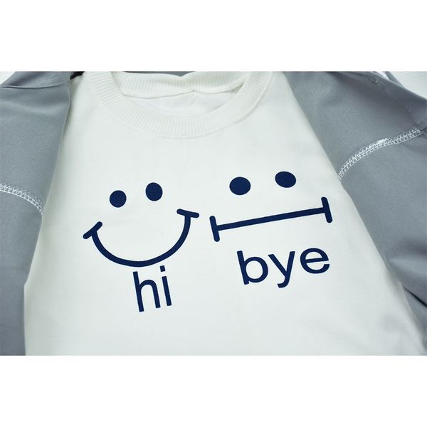 ست کت شلوار و تیشرت HI BYE دخترانه طوسی کد 7562