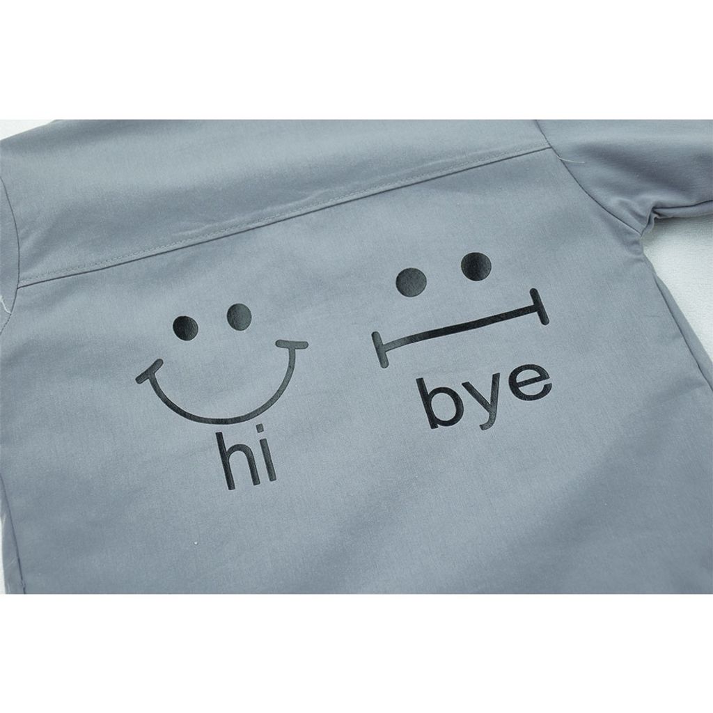 خرید اینترنتی قیمت ست کت شلوار و تیشرت HI BYE دخترانه طوسی کد 7562