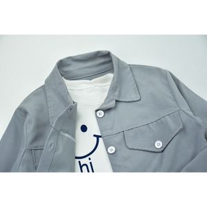 خرید اینترنتی قیمت ست کت شلوار و تیشرت HI BYE دخترانه طوسی کد 7562