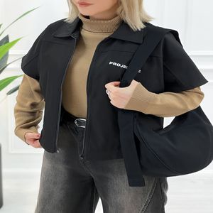 خرید اینترنتی قیمت وست زنانه کتان جیب فیلتو جلو زیپ