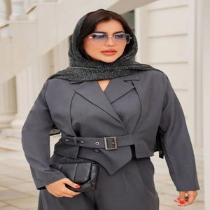 خرید اینترنتی قیمت کت کراپ یقه انگلیسی طرح جلیقه کد 1075