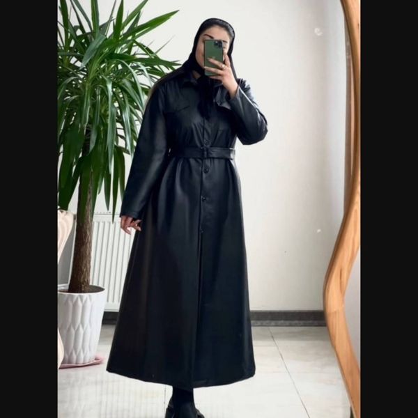 پالتو چرم بلند اتوسا