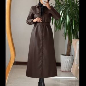 پالتو چرم بلند اتوسا