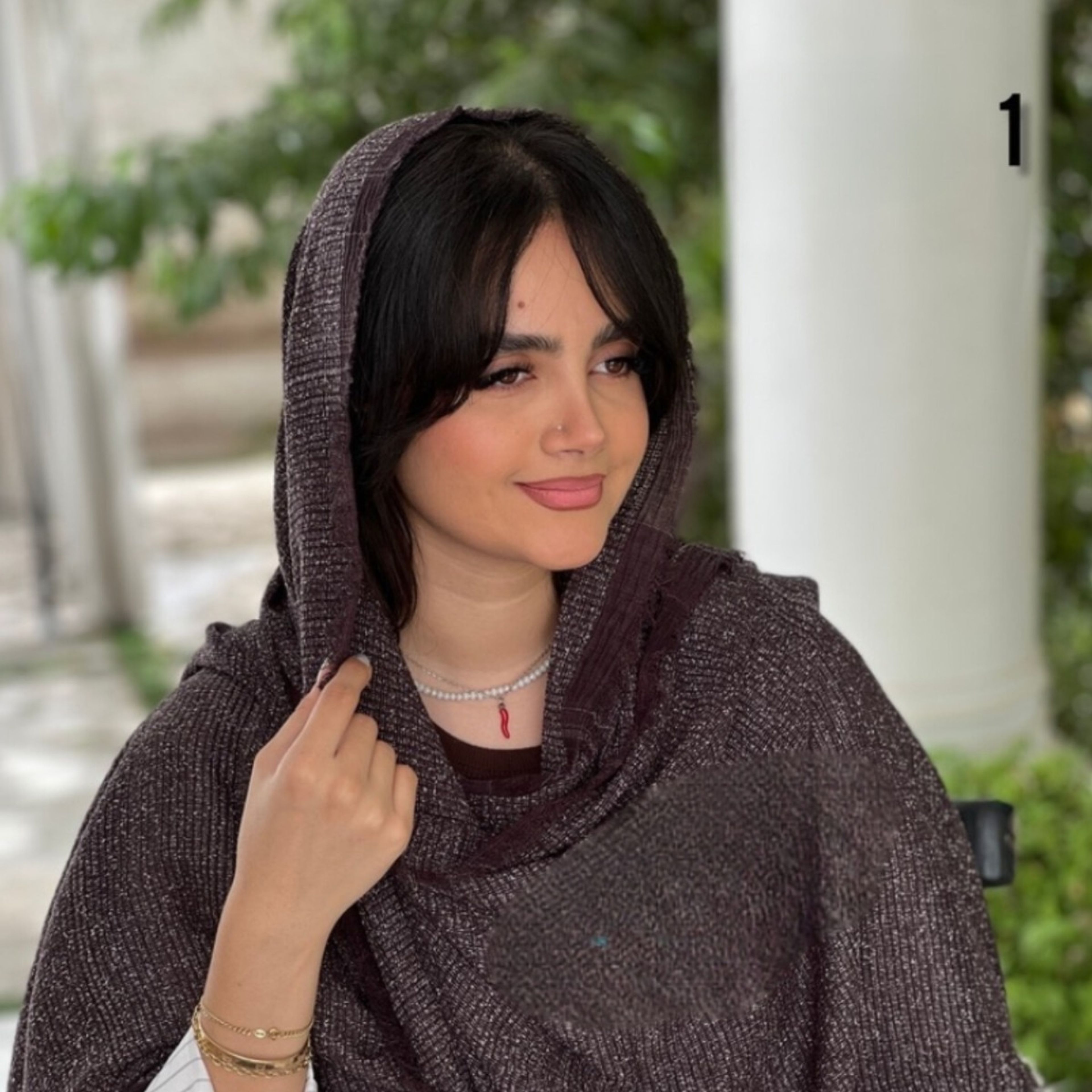 فروش اینترنتی شال پاییزه برفکی دورریش