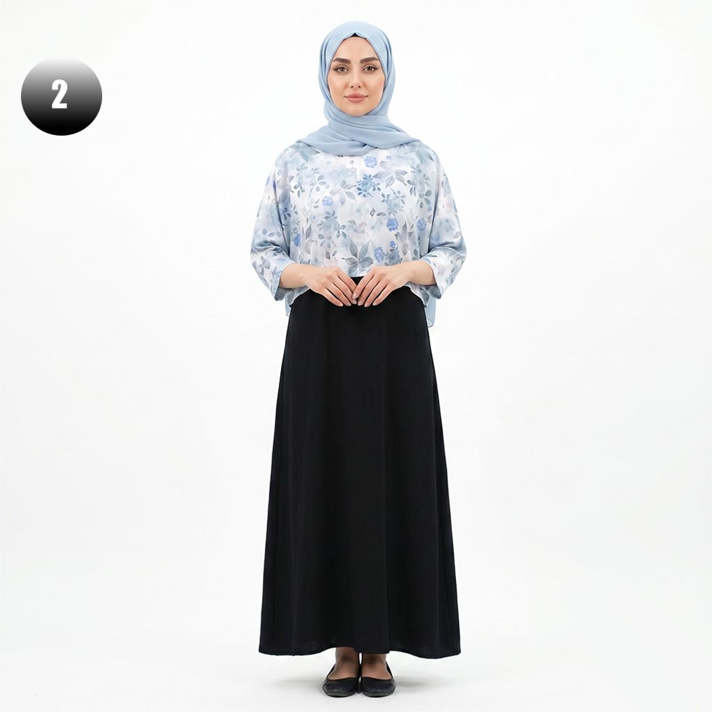 خرید اینترنتی قیمت ست کراپ و سارافون زنانه طرح دار کد 11768