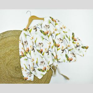 خرید اینترنتی قیمت ست کراپ و سارافون زنانه طرح دار کد 11768