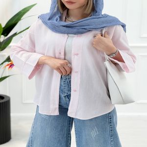 شومیز مانتویی کادنزا - صورتی