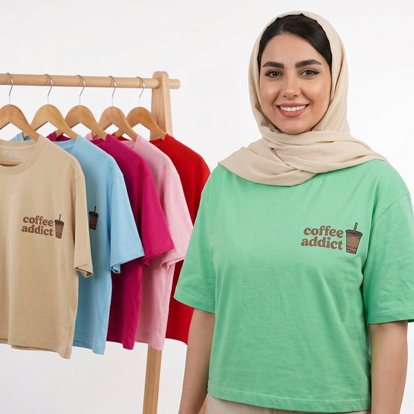 تیشرت باکسی زنانه کافه کد 11764
