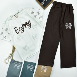 تیشرت و شلوار دخترانه پاپیونی کد 11725