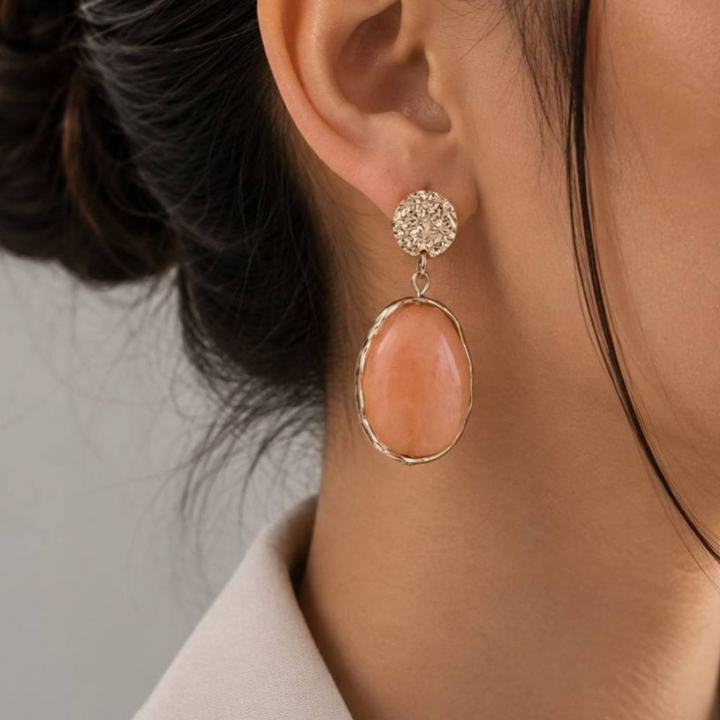 قیمت ارزان گوشواره آویز مدل Peach Glow