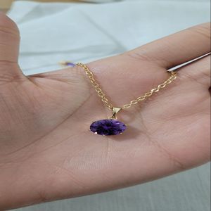 گردنبند سنگ بنفش کد 14376