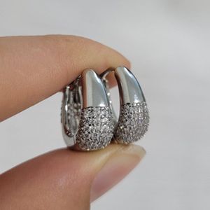 گوشواره سفید نگینی کد 14419