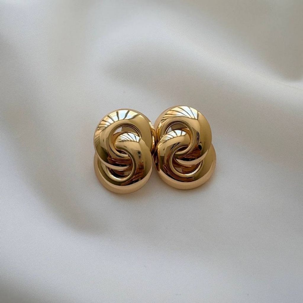 خرید انلاین گوشواره طلایی طرح گره مدرن مدل Golden Knot