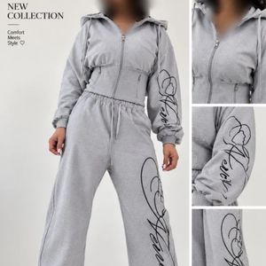ست سویشرت کمرنگی و شلوار جاگرشو زنانه کد 80065