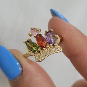 انگشتر سنگ رنگی کد 14657