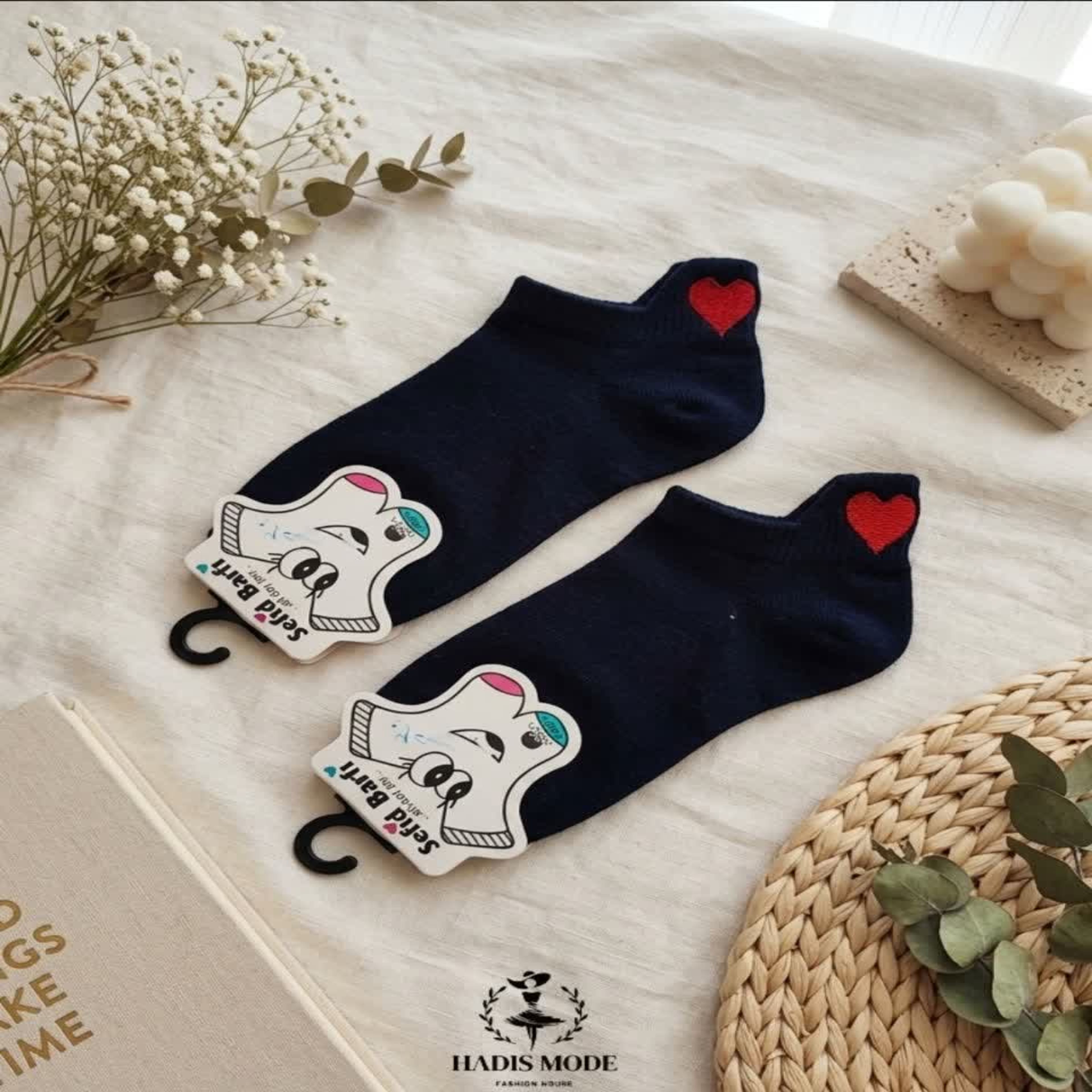 خرید اینترنتی قیمت جوراب فانتزی بچگانه پشت قلبی سایز 1